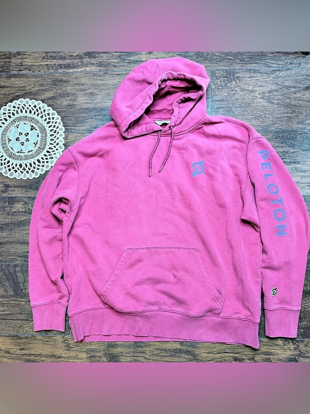 Peloton Together We Go Far Hoodie Pink Hoodie Size Large